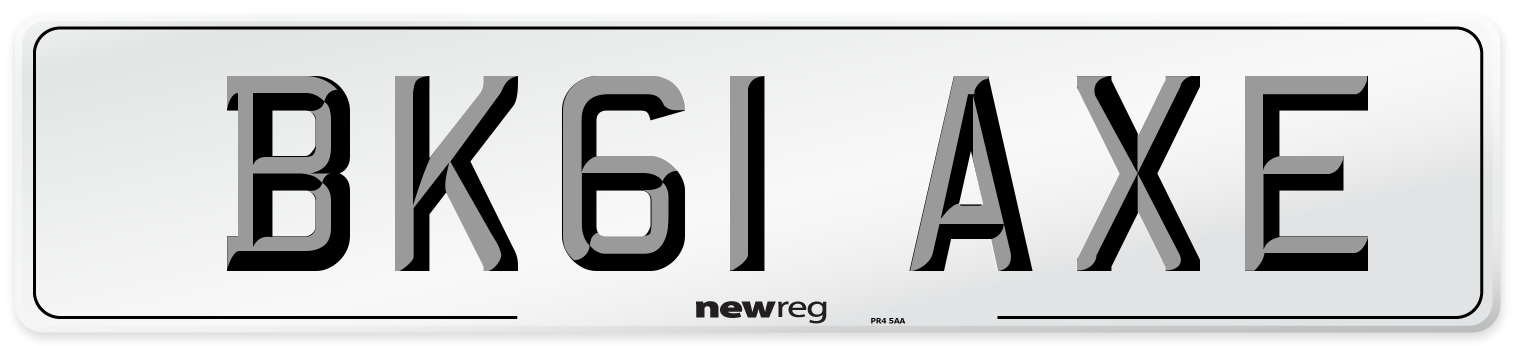 BK61 AXE Number Plate from New Reg